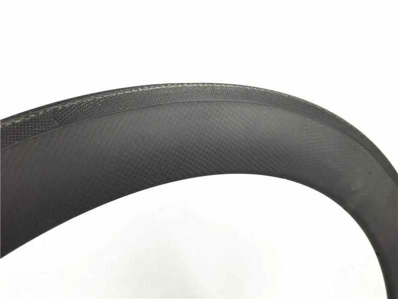 Discount V shape 60mm tubular carbon fiber rims 440g each piece great balance and roundess 700C 2