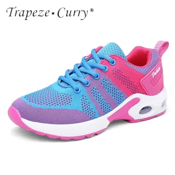 

New listing hot sale Spring and summer women Flying line Breathable running shoes sneakers TA118