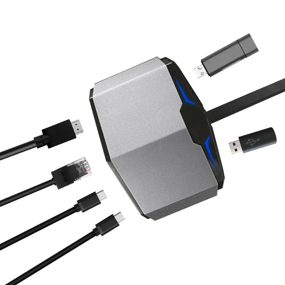 LTGEM USB HUB C type-C к HDMI + Rj45 2 3 0 1 адаптер док-станция для MacBook Pro Аксессуары концентратор |
