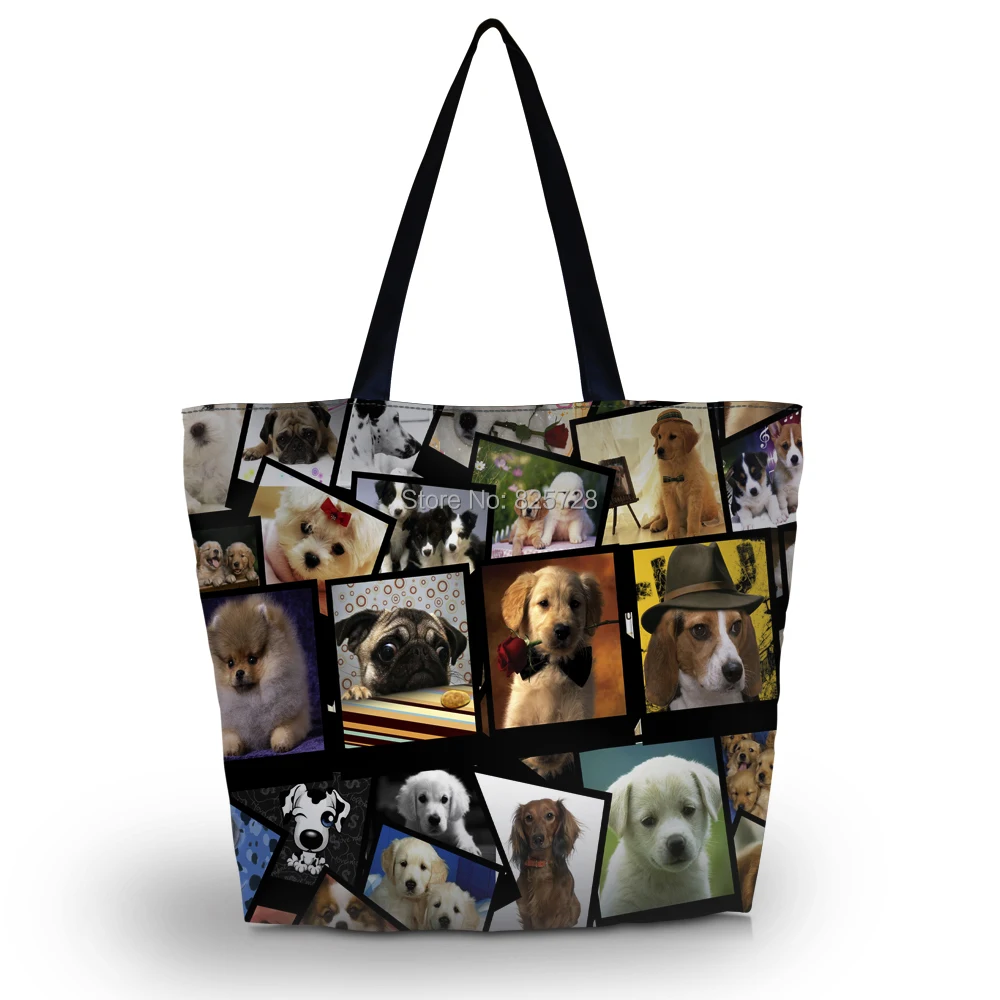 Dogs Designs Soft Women's Girls's Shopping Bag Tote Shoulder Carry Bag