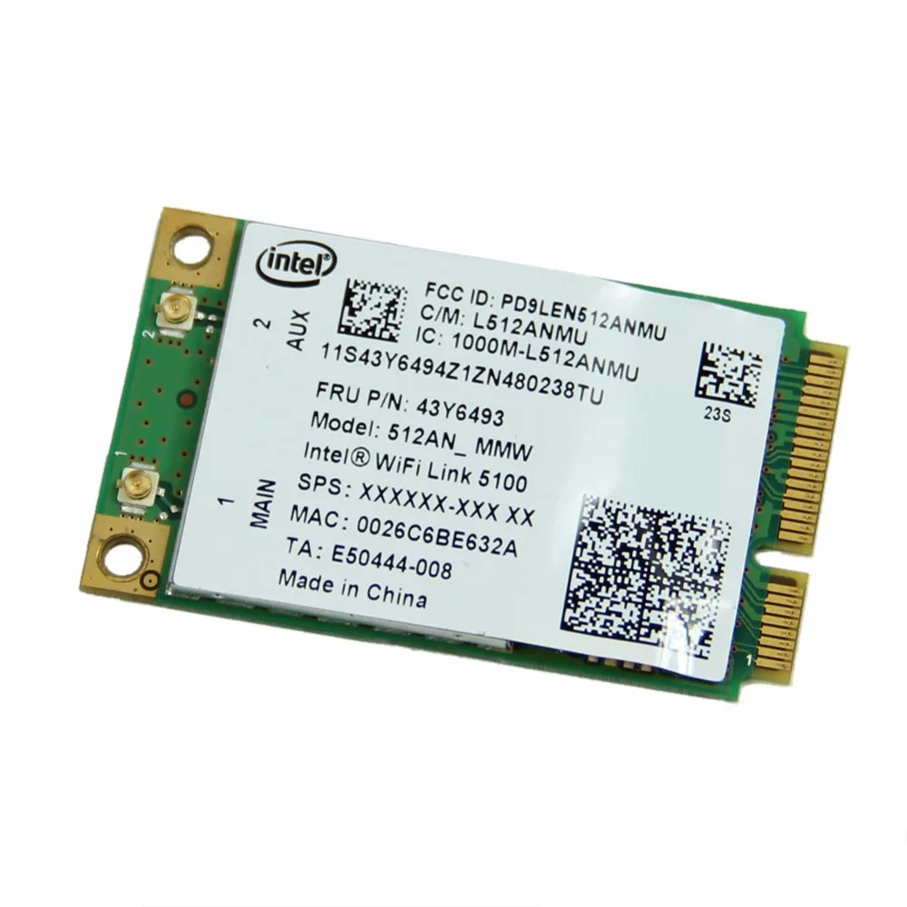 Для INTEL WIFI 5100 двухдиапазонный 2 4 ГГц 5 Беспроводная N карта 0 MINI PCI E 5100AN C26|5ghz