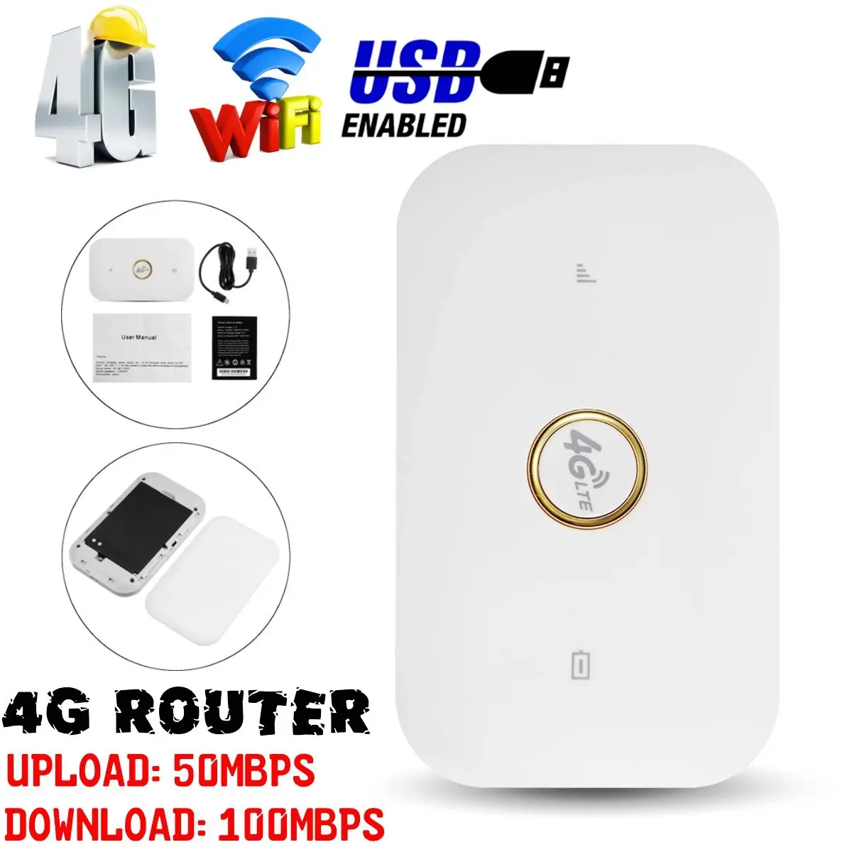 

Portable 4G Router High Speed Mobile Wireless Wifi Hotspot SIM Card B1/B2/B5/B8 FDD-LTE TDD-LTE