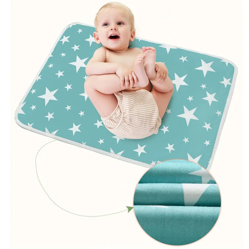 Fasciatoio portatile pieghevole neonato lavabile tappetino impermeabile tress gioco per bambini tappetino per allattamento Pad per pannolini - immagine 3