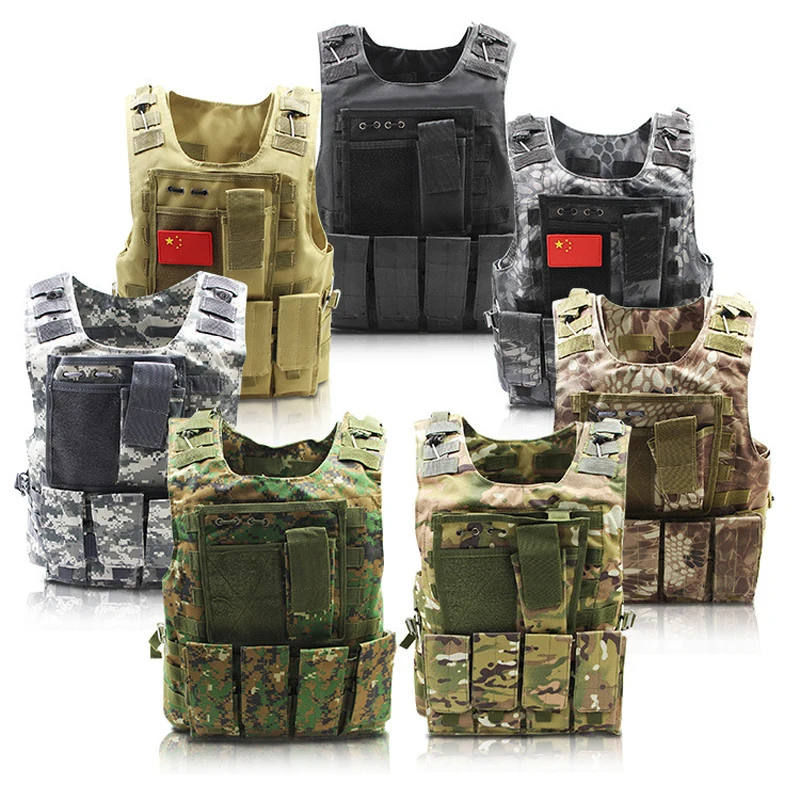 

Unloading Military Vest SWAT Equipment Camouflage Tactical Vest Army Police Combat Waistcoat Paintball Hunt Protection Vest