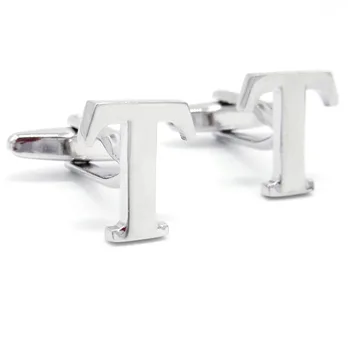 

Initial Alphabet Letter T Stainless steel Pair of Mens Cufflinks Personalized Cuffs