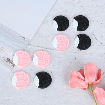 

8Pcs/Lot Chocolate Chip Cookies Polymer Slime Charms Modeling Clay DIY Kit Accessories Box Toy For Children Slime Supplies
