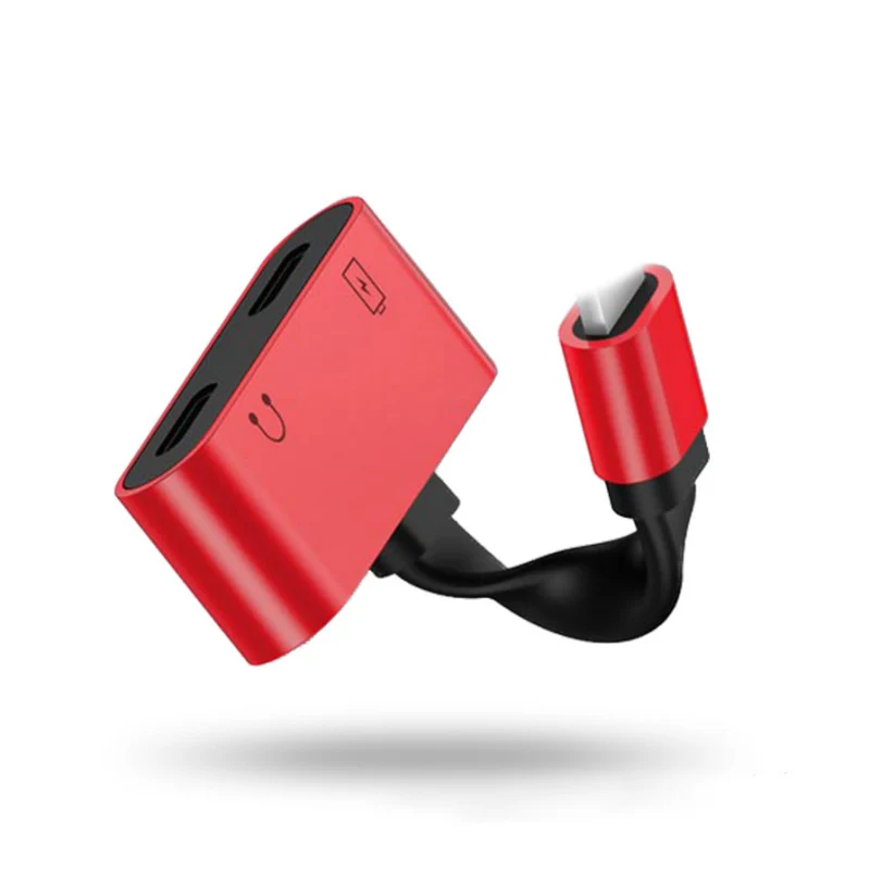 

Hot For Lightning Headphone Jack Aux Splitter Adapter For iPhone 7 8 X iPad iOS Earphone Charging Cable Adapter Converter