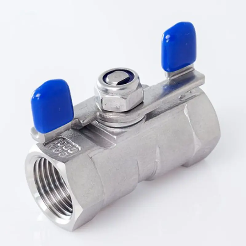 1-1//2/" BSPT Female 304 Stainless Steel Full Port Ball Valve Blue Vinyl Handle