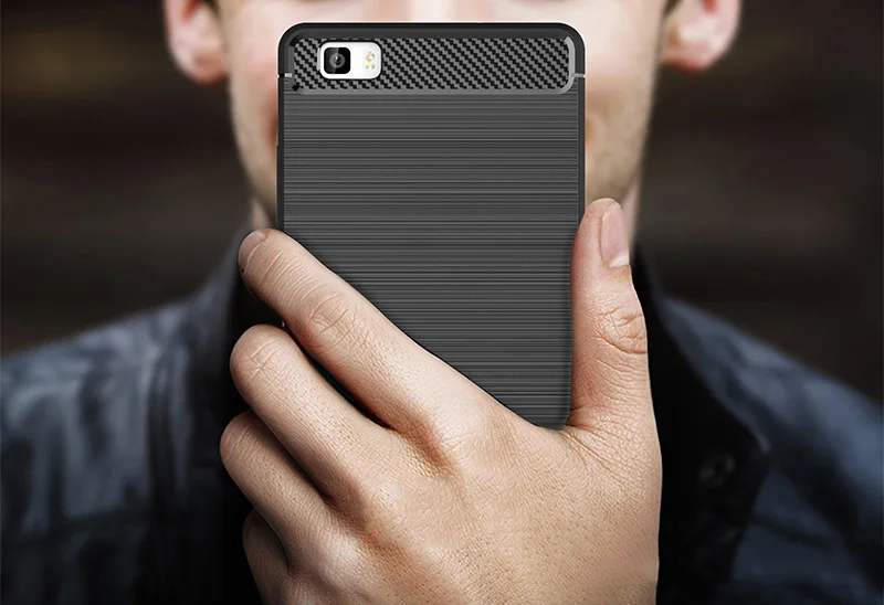 Carbon firber brushed silicone case huawei P8 P8 lite (7)