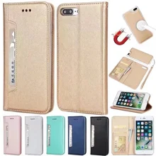 For iPhone 8 7 Plus Case Luxury Slim Ultrathin Magnet Case for iphone 6s Plus 6 5 5s SE 7 Holster Flip Cases Leather Cover