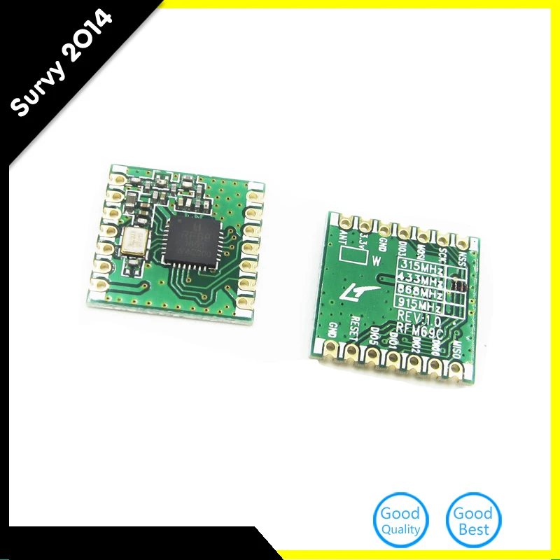 

5PCS RFM69CW HopeRF 433Mhz Wireless Transceiver with RFM12B compatible