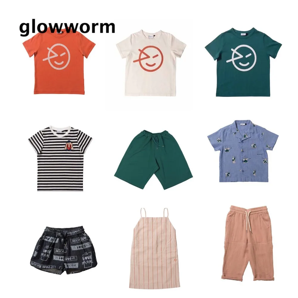 Glowwormkids 2018 Новый сезон: весна–лето Обувь для мальчиков Обувь для девочек детская с короткими рукавами Мотобрюки wyn Стиль предварительно