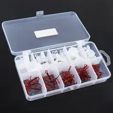 81 шт./лот Высокоуглеродистая сталь тройной рыболовный крючок Три якоря Fishinghooks и Rhampotheca рыболовные снасти коробка с чехол для хранения