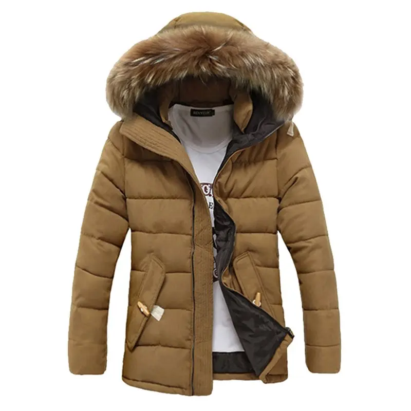 Promotion 2019 Men Wool Jacket Thick Coats Casual Winter Warm Outwear Military Man Cotton Jackets Woolen Overcoat Mens Parka