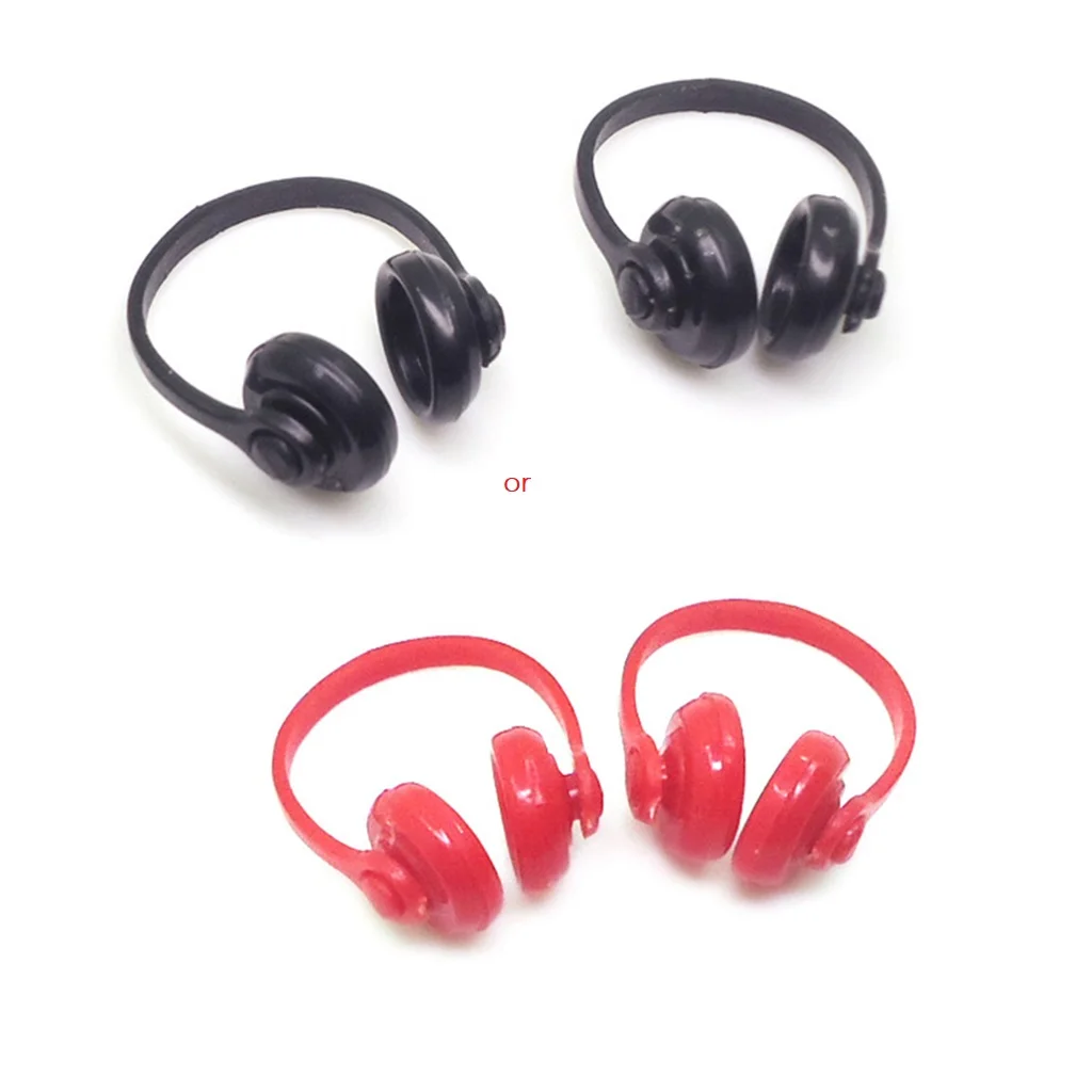 2pcs 1:12 Scale Dollhouse Miniature Accessories Mini Doll House Earphone Headset Headphone Decor Collection Gift |