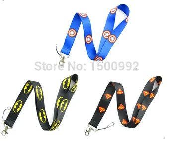 

3Pcs Spider-Man Superman Lanyard/ MP3/4 cell phone/ keychains /Neck Strap Lanyard WHOLESALE 3pcs W1