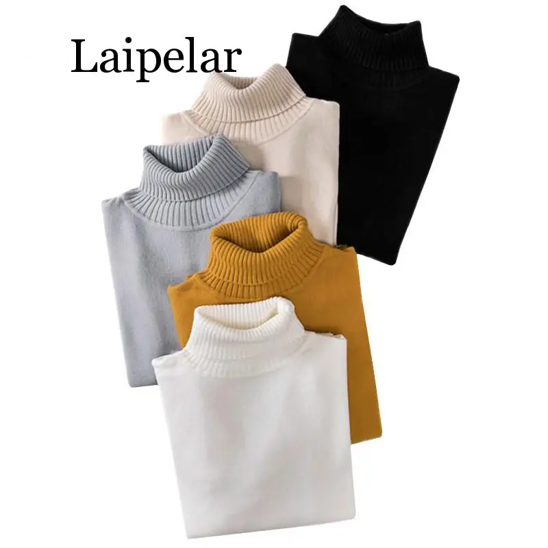 

Laipelar Autumn And Winter Sweater Women knitted bottoming shirt Elastic long-sleeve Turtleneck Pullovers Female Knitted sweater