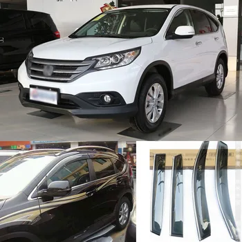 

Jinke 4pcs Blade Side Windows Deflectors Door Sun Visor Shield For Honda CRV 2007-2014