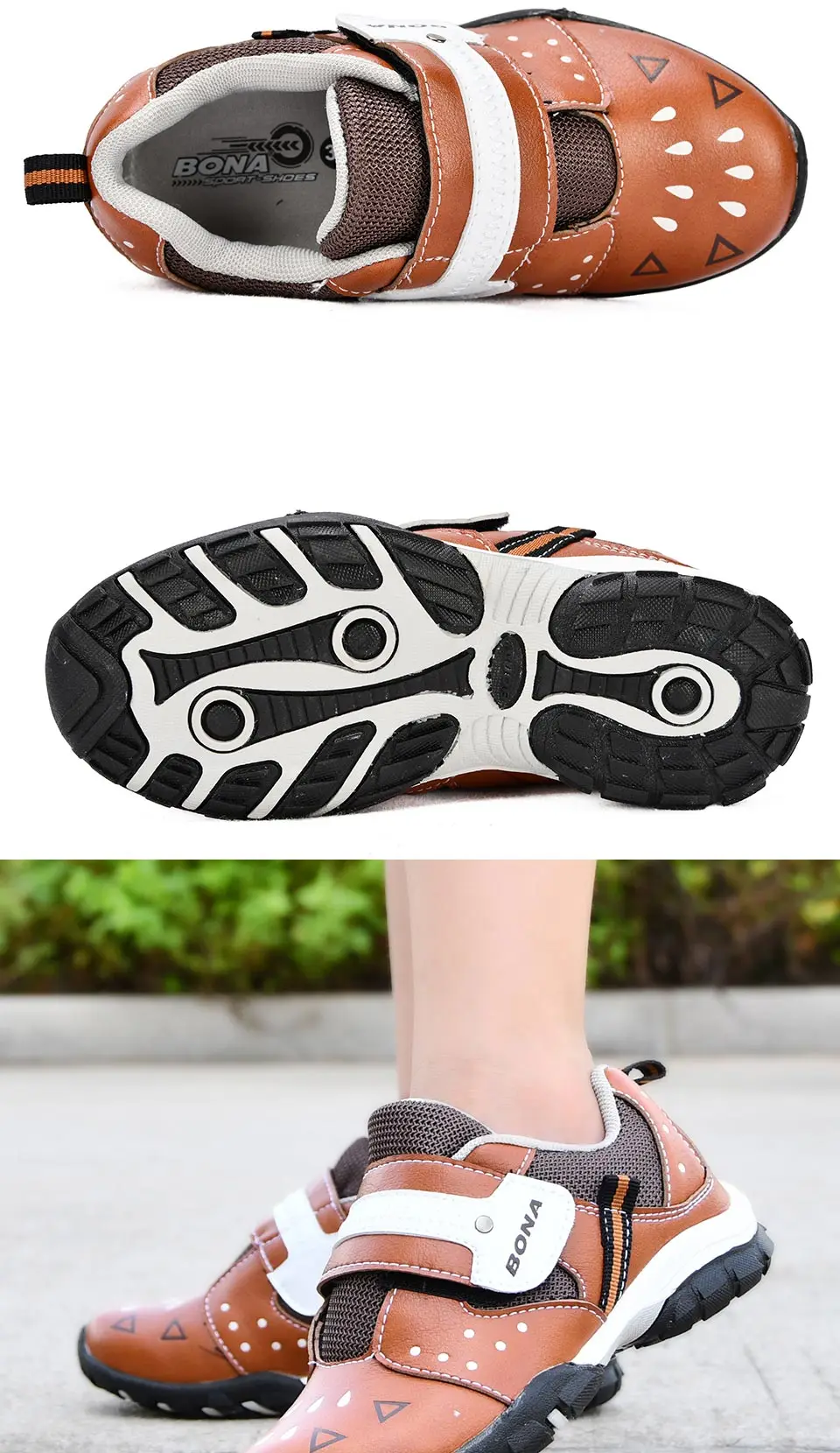 Meninas de Lazer Bona Novo Estilo Moda Crianças Sapatilhas Malha Sintética Meninos Sapatos Casuais Sapatos Hook & Loop Rápido Frete Grátis 23 malha sintética meninos sapatos casuais hook &