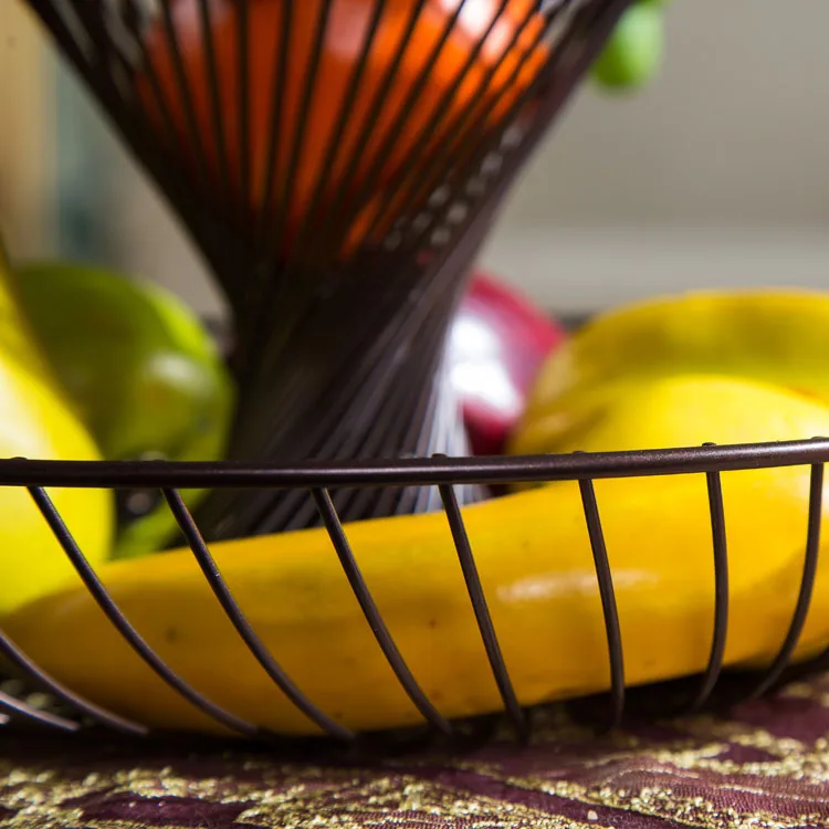 Fruit Basket 2/3 Tier Fruit Bowl Kitchen Counter Metal - Temu