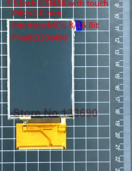 3 5 дюймовый 37PIN 262K HD IPS TFT сенсорный экран ILI9488 драйвер полный обзор 480*320(RGB) 8/16 бит
