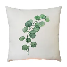 Подушки для диванов, простая модная красивая наволочка с принтом зеленого растения, кровать для медитации, домашний декор