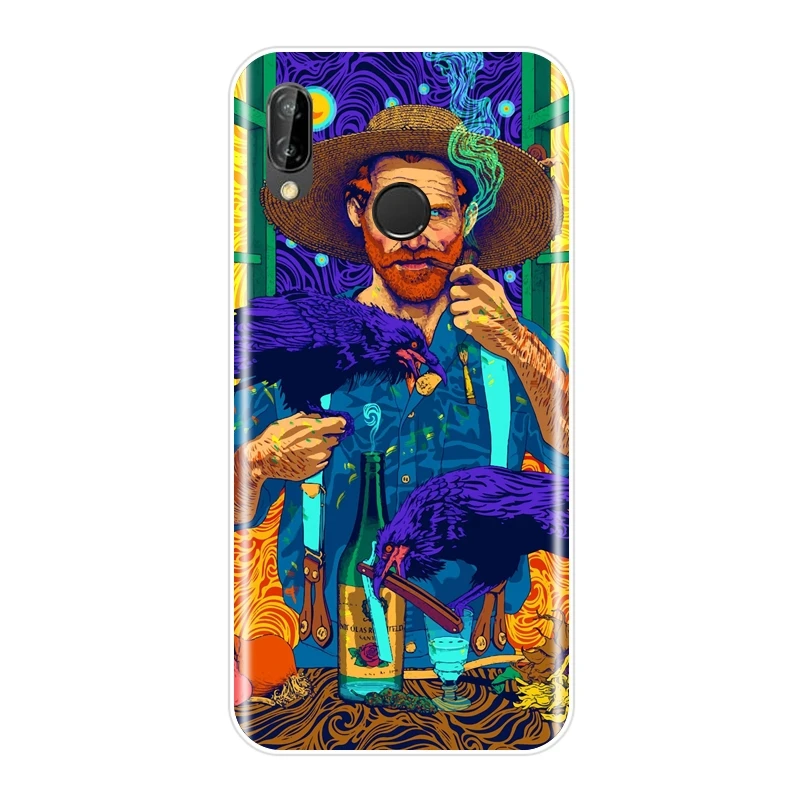 Чехол для телефона Van Gogh для huawei P20 Lite Pro P9 P10 Plus P умный силиконовый чехол-накладка для huawei P7 P8 P9 Lite Mini чехол