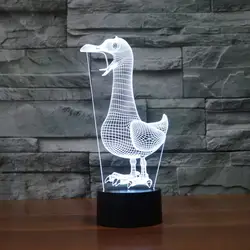 Удивительный светодиодный 3D птица Иллюзия акриловый свет освещенный Настольный лампа, Ночник свет, сенсорный и удаленный