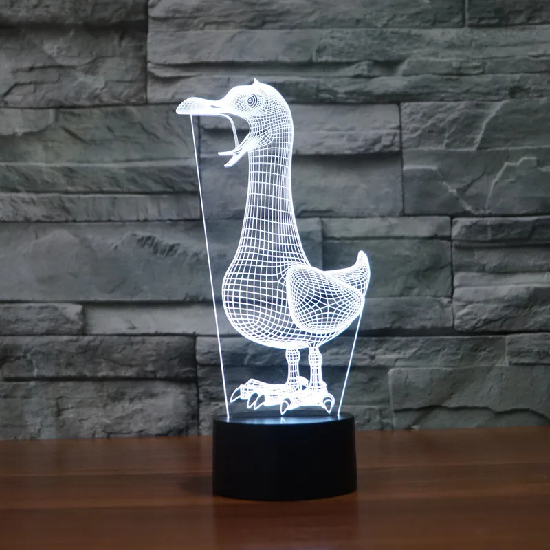 

Amazing LED 3D bird Illusion Acrylic Light Illuminated Desk Lamp Night Light , Touch and Remote
