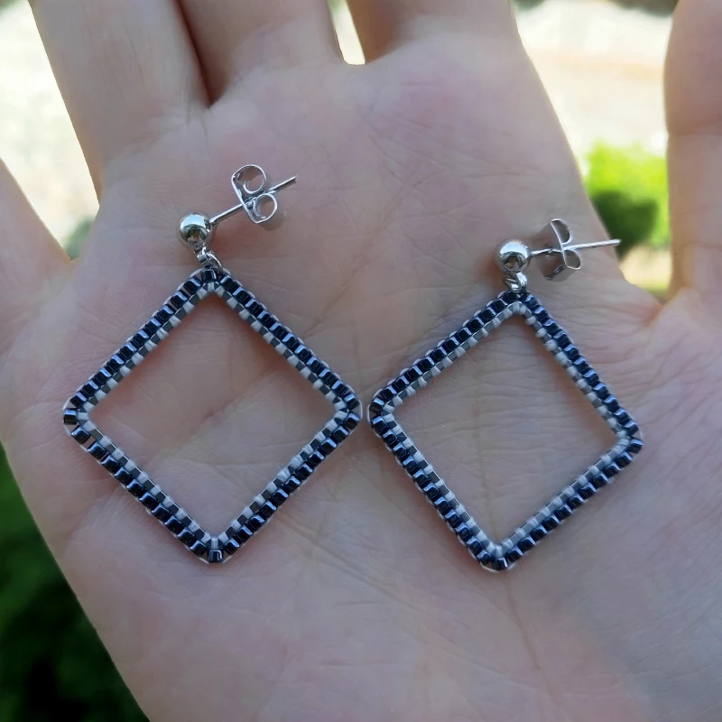 Fairywoo Miyuki Beaded Earrings Handmade Delica Fashion For Women Statement Simple Korean Trendy Jewelry Wholesale | Украшения и