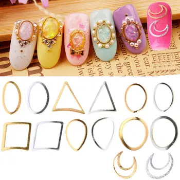 

500PCS Nail Decoration Hollow Metal Rivet patch Nail Art Studs Rhinestones Decal Tips 2MY25