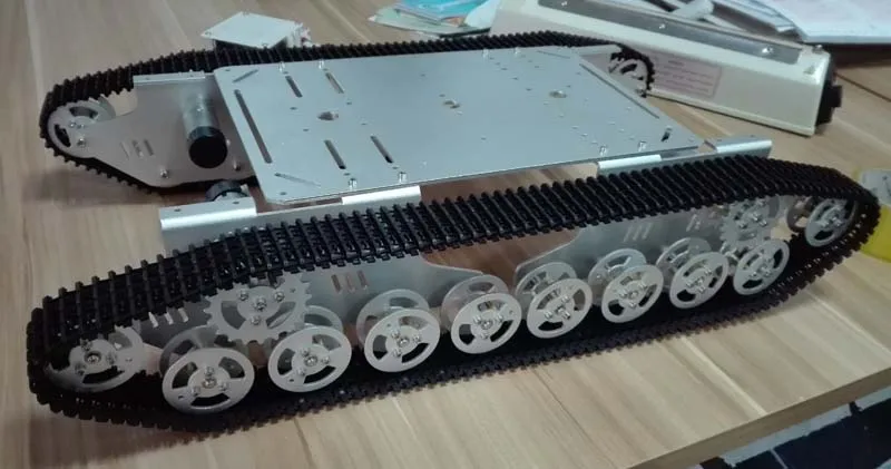 Большой Размеры doit T800 сплав DIY Танк шасси серебро с 4 Двигатели робот шасси|tank