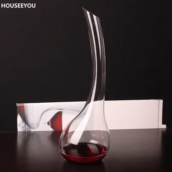 

1000ML Crystal Glass Horn Shape Wine Decanter Bar Tool Pitcher Barware Ornament Craft Accessories Home Embellishment Supplies