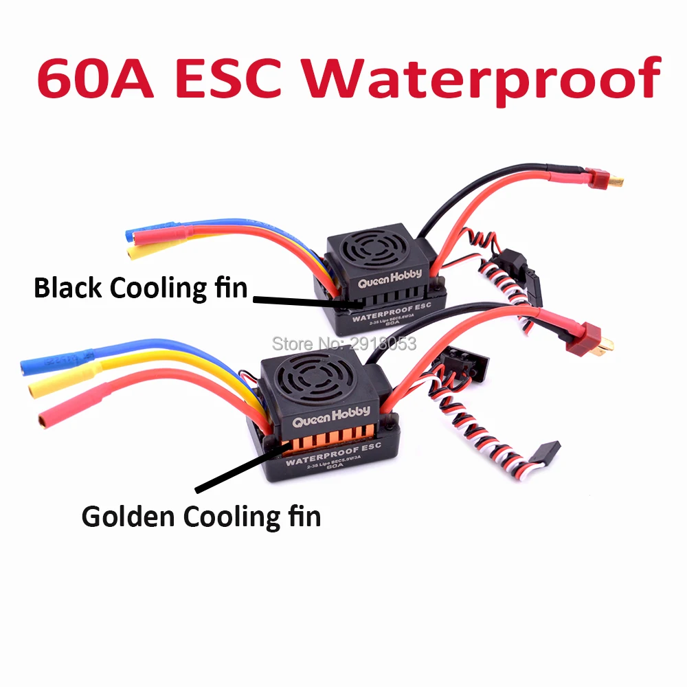 Водонепроницаемый Бесщеточный Регулятор Скорости 60A ESC с 5 8 V / 3A BEC для