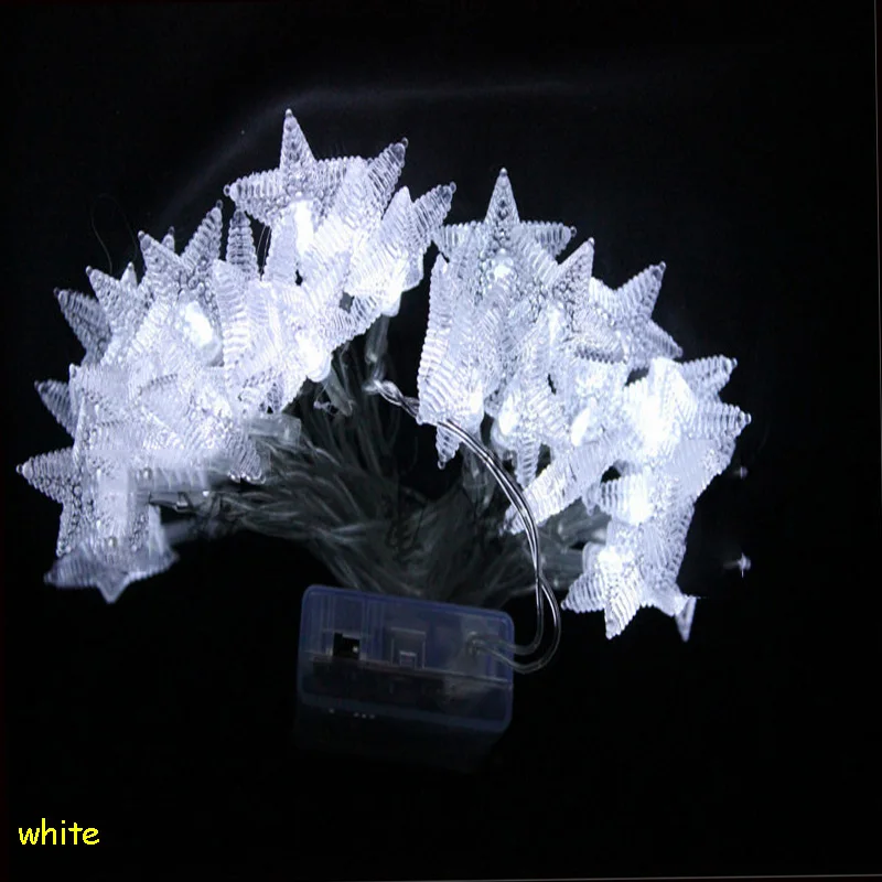 

Color modeling 1m-10m LED battery five-pointed star holiday string flashing Christmas holiday wedding party New Year