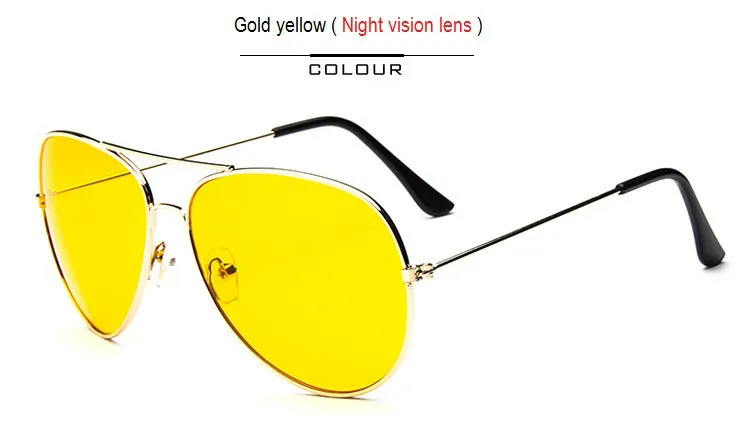 Популярные Классические Прозрачные очки в золотой оправе, Винтажные Солнцезащитные очки для женщин и мужчин, оптические авиационные очки, прозрачные очки Oculos De Grau - Цвет оправы: Night Vision Goggles