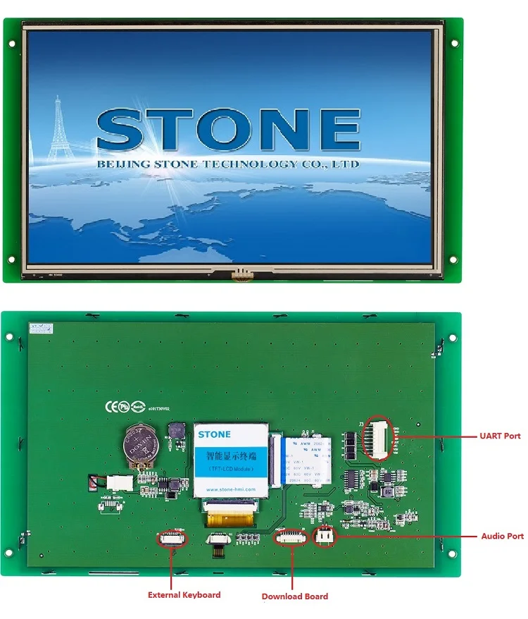 10,1 дюймов резистивный дисплей Сенсорная ЖК-панель с контроллером + Серийный UART интерфейс 100 шт