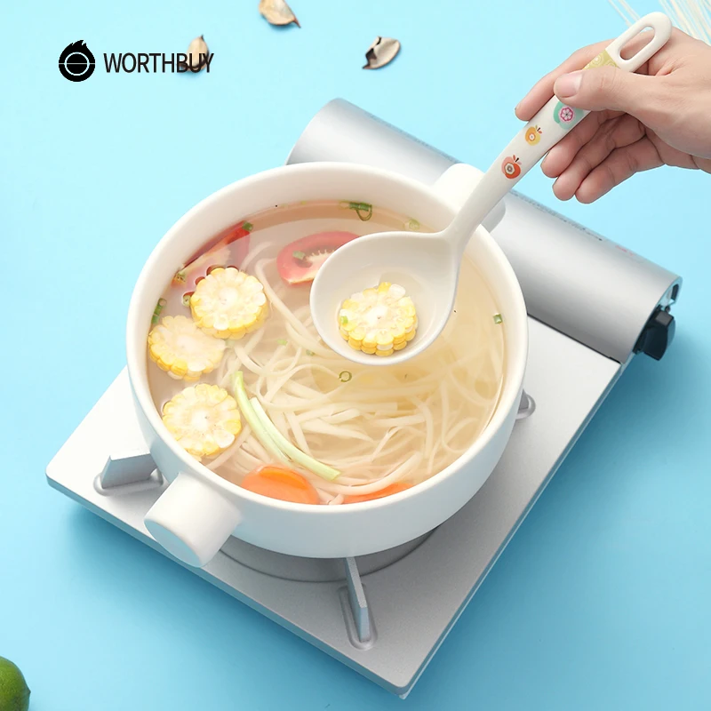 WORTHBUY японский суповый половник с длинной ручкой Экологичная бамбуковая ложка