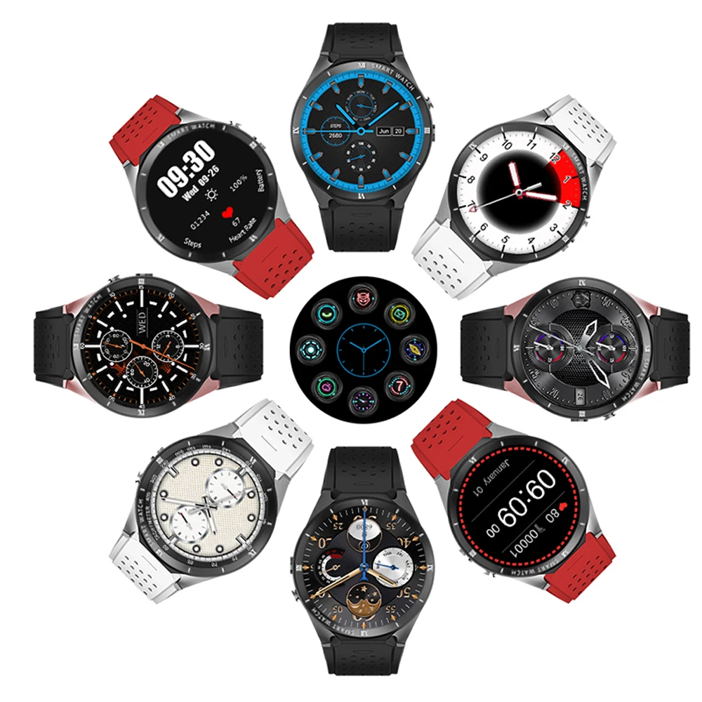 Kaimorui Smart Watch KW88 Pro Android 7.0 Bluetooth Smartwatch MTK6580 3G with SIM Card GPS WiFi 1GB+16GB Android Watch Smart
