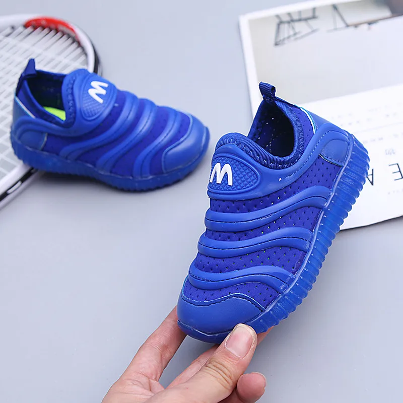 Led Shoes Mesh Breathable 2019 Spring Luminous Sneakers For Children Slip On Kids Shoes Light Children Sneakers