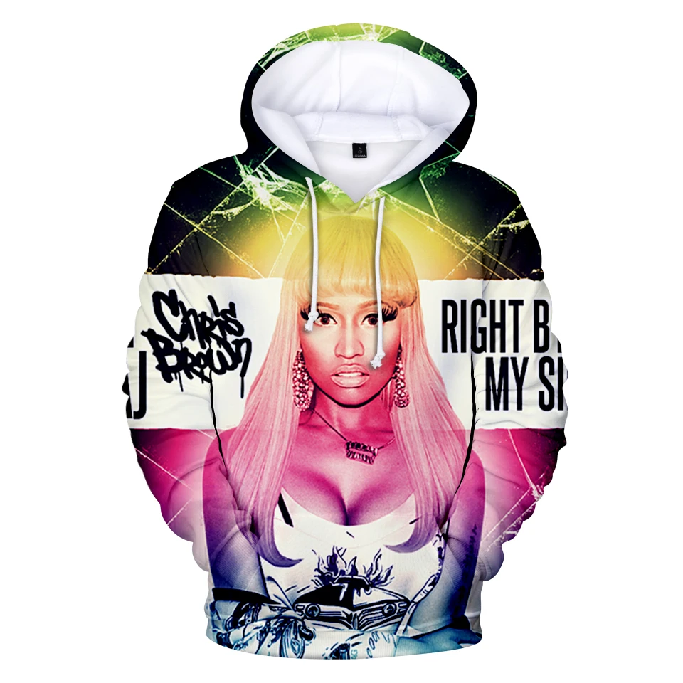 

3D Nicki Minaj Fashion Sweatshirt Hoodies Women Spring Autumn Cool 3D Print Long Sleeve Jacket Coat Pop Pullover Tops Clothes