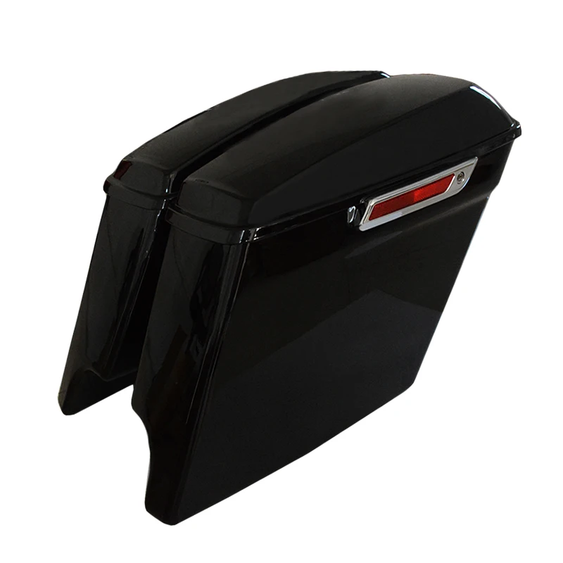Яркие черные " растягивающиеся расширенные седла подходят для Harley Touring Road King Street Glide FLHT-201716 15