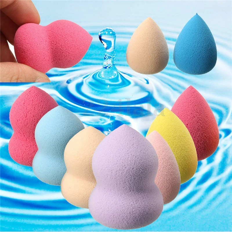 4pcs Makeup Sponge Powder Puff Smooth Makeup Foundation Sponge Beauty to Make Up Tools Cosmetic Water-drop Gourd random color