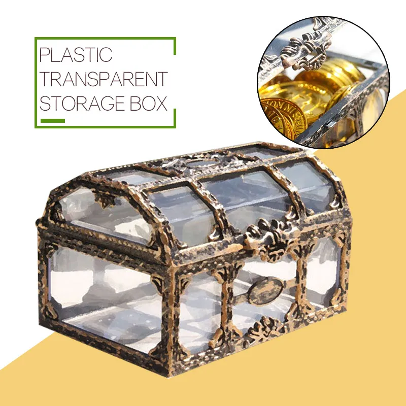 

Pirate Design Storage Box Jewelry Storage Box Beautiful Fashion Jewelry Metal Lock Coin Storage Box for Cases Drop Shipping