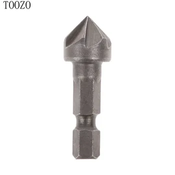 

6 Flute Countersink Drill Bit 90 Degree Point Angle Chamfer Cutting Woodworking Tool