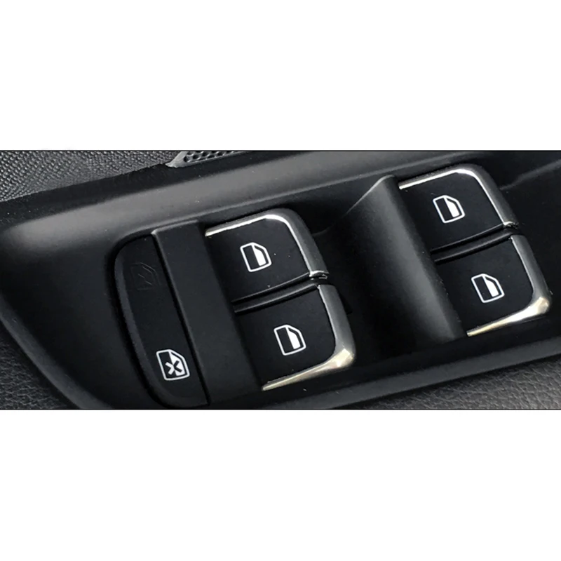 7x хромированный переключатель для двери, окна, переключатель, блестящая Накладка для Audi Q5 2009-2012& A4 B8 09-12& A5 2010