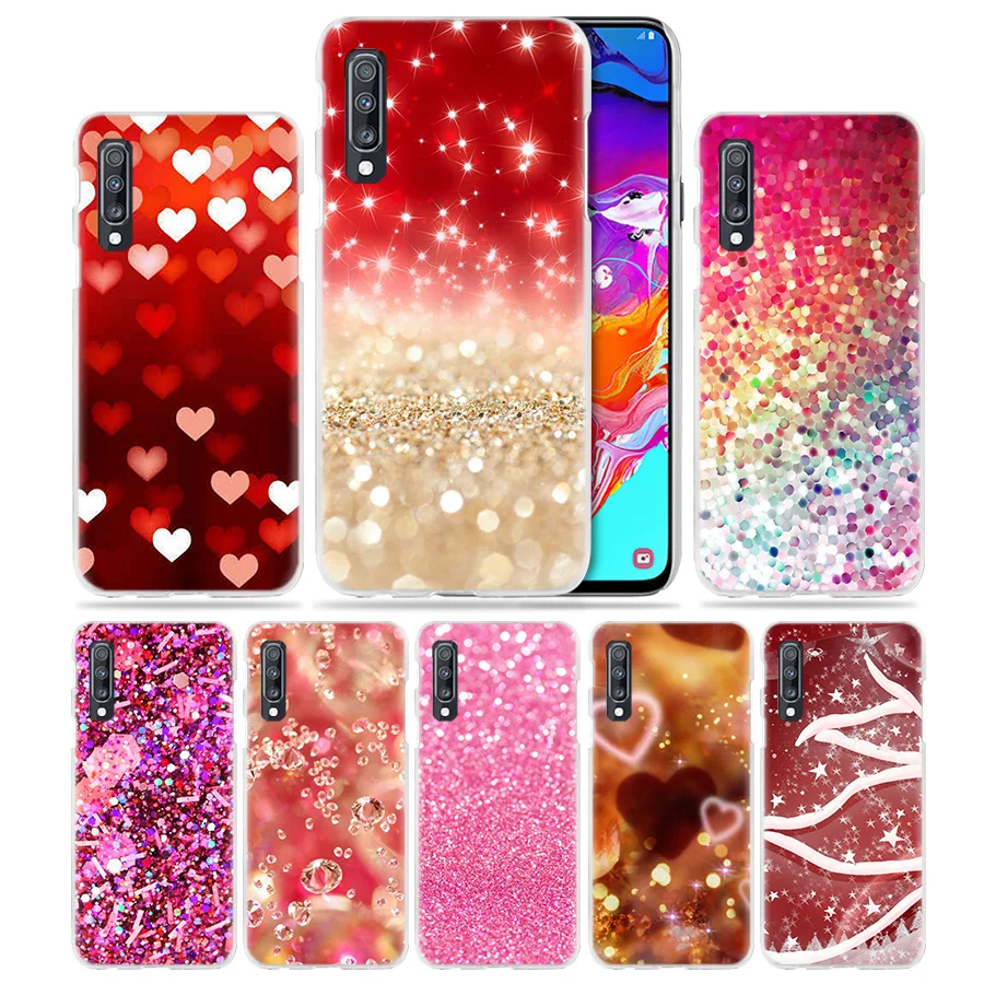 

Decoration Glitter Red Case for Samsung Galaxy M40 A50 A80 A70 A60 A40 A30 A20e A10 J4 J6 Plus J8 2018 S10e Hard PC Phone Cover