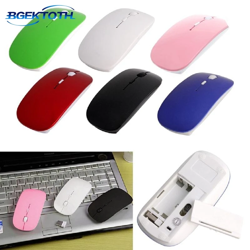

Nice Design 2.4GHz Wireless Ultra Thin Optical Scroll Mouse/Mice +USB Receiver For PC Laptop Feb24