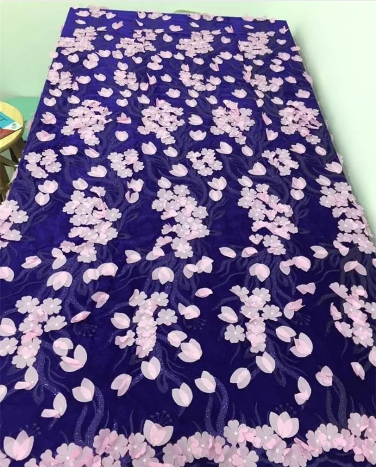 

velvet embroidered lace African French lace fabric very soft high quality 5 yards per piece