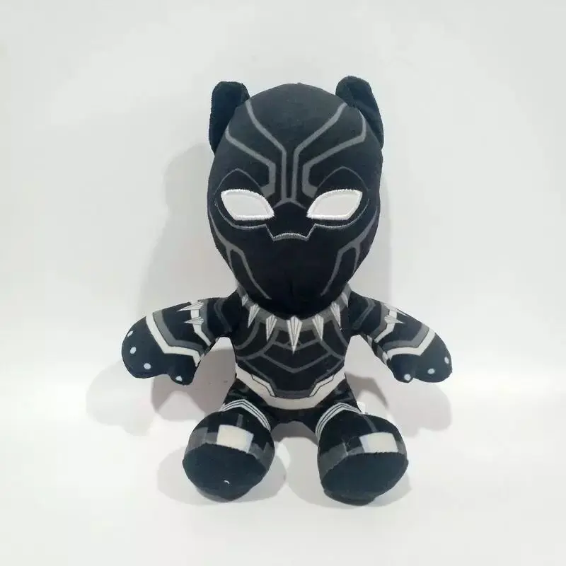 

1pieces/lot Q version plush peter parke spider man black panther t challa edition doll toys Children's toys decoration